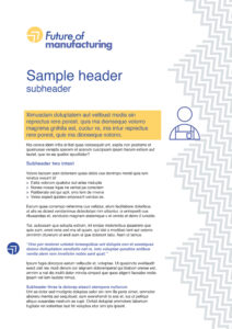 FOM sample booklet summary page