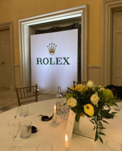 Rolex Deacons event 2022 in-situ dining area